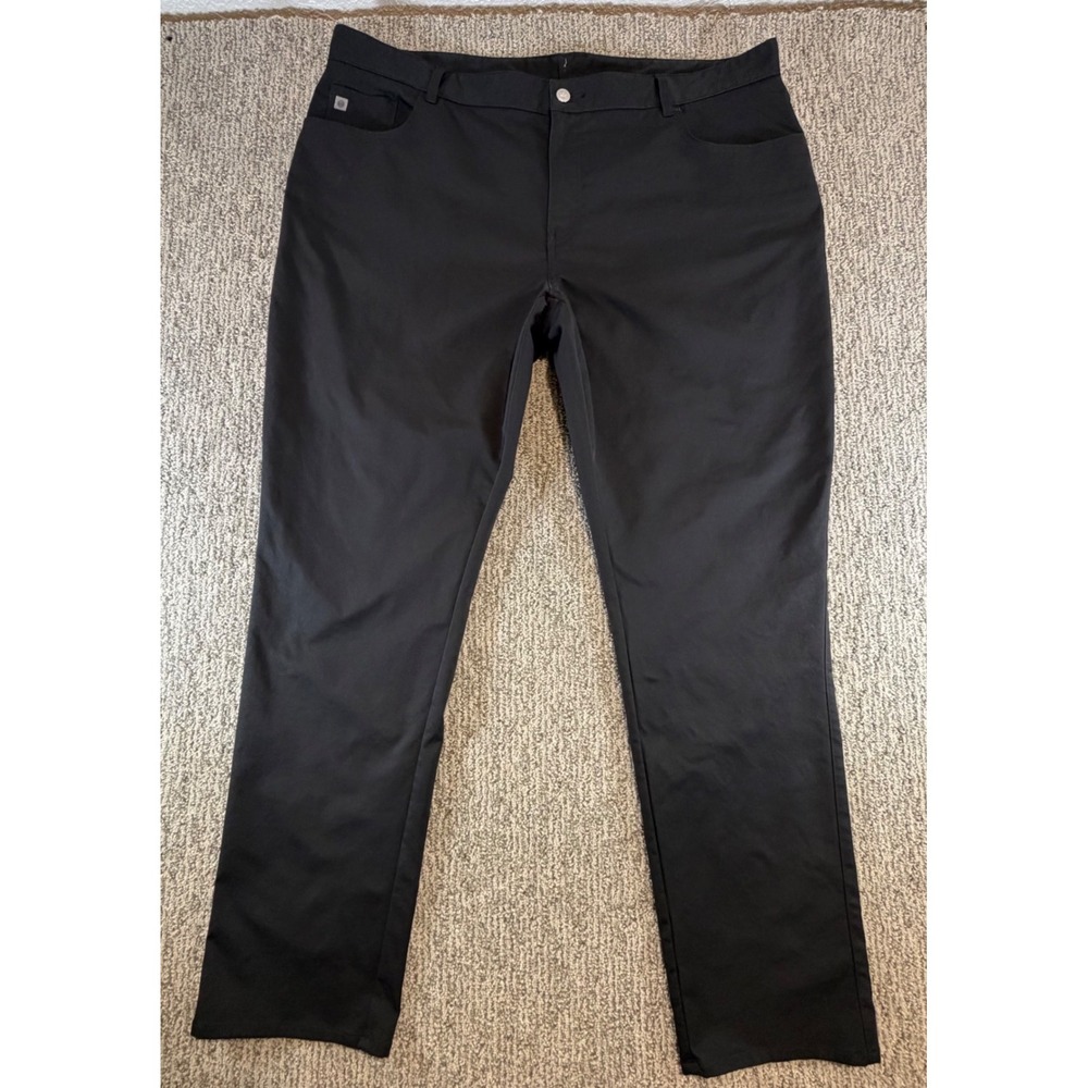 Peter Millar Pants Mens 42 Black EB66 Performance Five-Pocket Golf Trousers